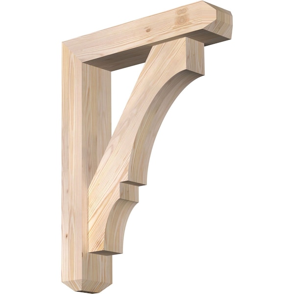 Ekena Millwork Balboa Craftsman Smooth Bracket w/ Offset Brace, Douglas Fir, 5 1/2"W x 24"D x 32"H BKT0604X24X32BOA04SDF - main